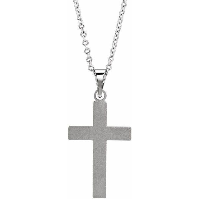 14k-white-cross-18"-necklace