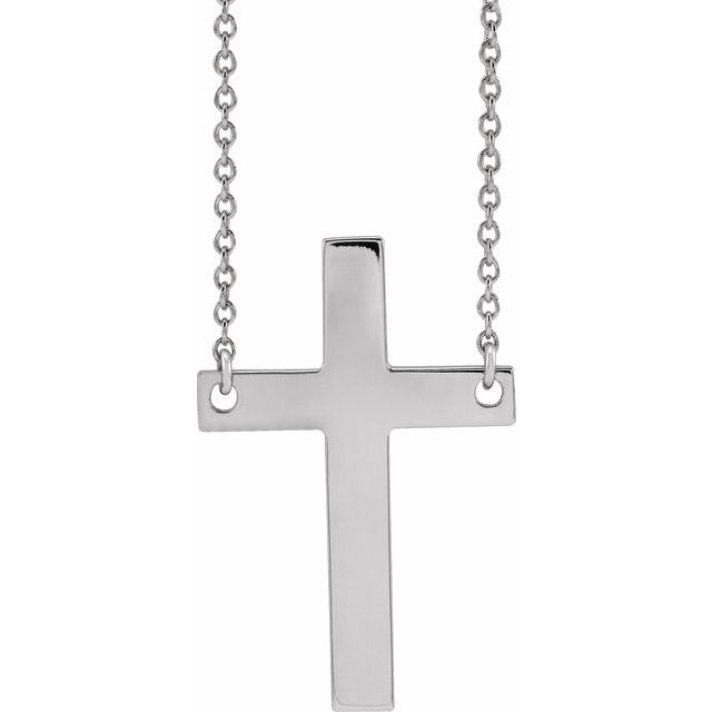 14k-white-cross-16"-necklace