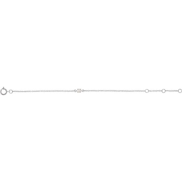 14k-white-imitation-pearl-youth-birthstone-4-1/2-5-1/2"-bracelet