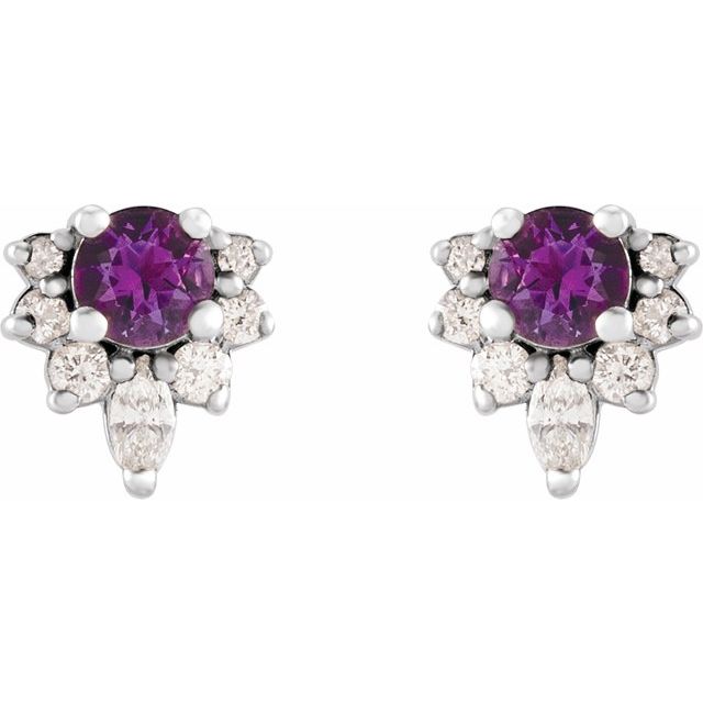 14k-white-natural-amethyst-&-1/6-ctw-natural-diamond-earrings