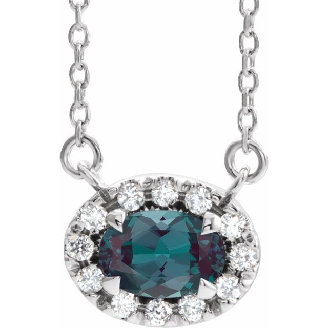 14k-white--lab-grown-alexandrite-&-.05-ctw-natural-diamond-16"-necklace