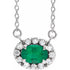 14k-white--natural-emerald-&-.05-ctw-natural-diamond-16"-necklace