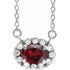 14k-white--natural-mozambique-garnet-&-.05-ctw-natural-diamond-16"-necklace