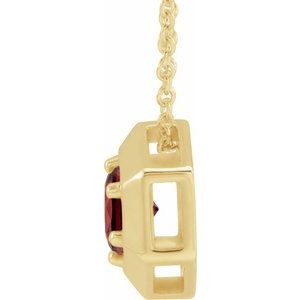 1/2 ct Diamond Solitaire Geometric Necklace