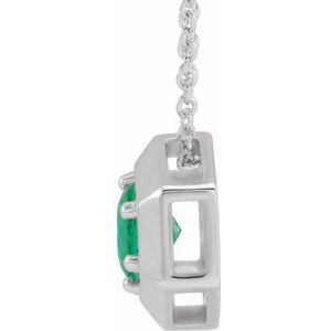 1/2 ct Diamond Solitaire Geometric Necklace