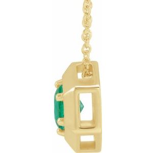 1/2 ct Diamond Solitaire Geometric Necklace