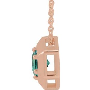 1/2 ct Diamond Solitaire Geometric Necklace