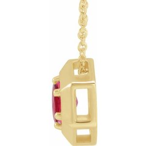 1/2 ct Diamond Solitaire Geometric Necklace