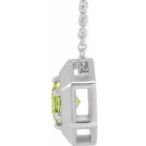 1/2 ct Diamond Solitaire Geometric Necklace