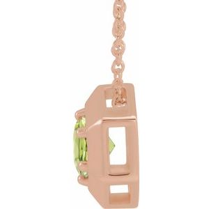 1/2 ct Diamond Solitaire Geometric Necklace