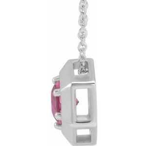 1/2 ct Diamond Solitaire Geometric Necklace
