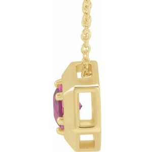1/2 ct Diamond Solitaire Geometric Necklace