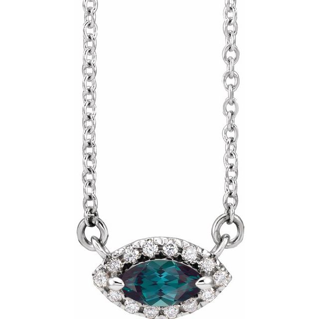 14k-white-lab-grown-alexandrite-&-.05-ctw-natural-diamond-halo-style-16"-necklace