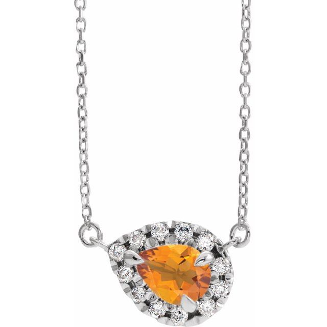 14k-white--natural-citrine-&-1/8-ctw-natural-diamond-16"-necklace