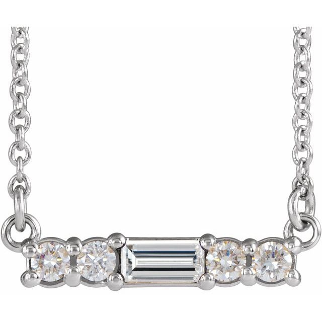 sterling-silver-imitation-white-cubic-zirconia-16"-necklace