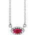 14k-white-natural-ruby-&-.05-ctw-natural-diamond-halo-style-16"-necklace
