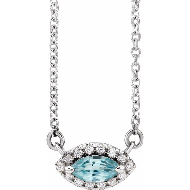 14k-white-natural-blue-zircon-&-.05-ctw-natural-diamond-halo-style-16"-necklace