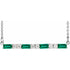 14k-white-natural-emerald-&-1/6-ctw-natural-diamond-bar-16-18"-necklace
