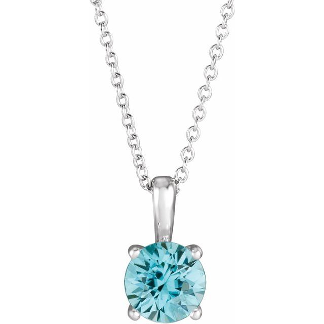 14k-white--natural-blue-zircon-16-18"-necklace
