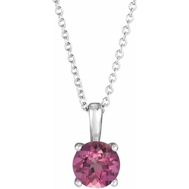 14k-white--natural-pink-tourmaline-16-18"-necklace