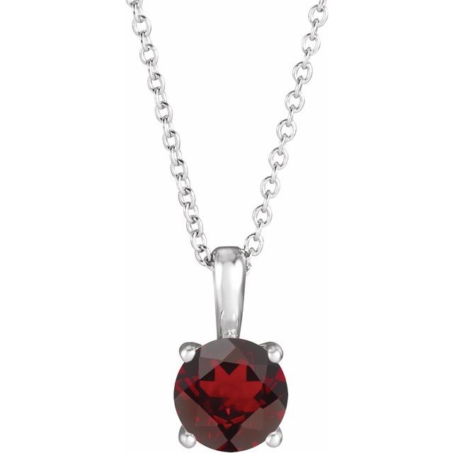 14k-white--natural-mozambique-garnet-16-18"-necklace
