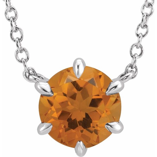 14k-white-natural-citrine-solitaire-16"-necklace