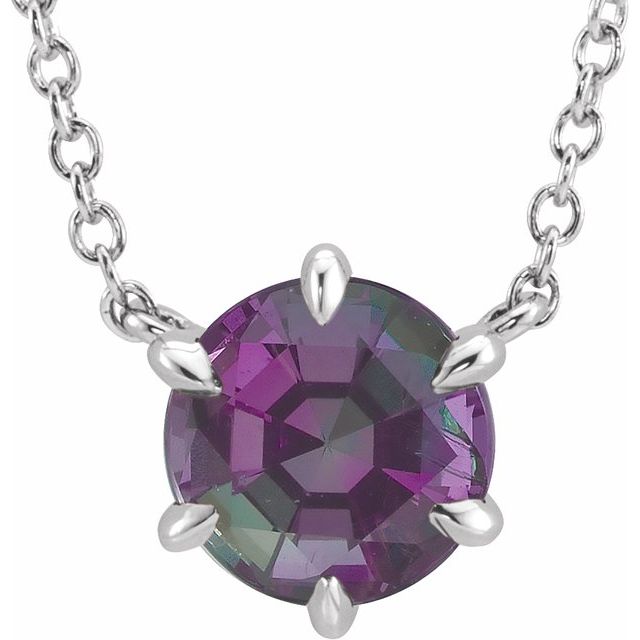 14k-white-lab-grown-alexandrite-solitaire-16"-necklace