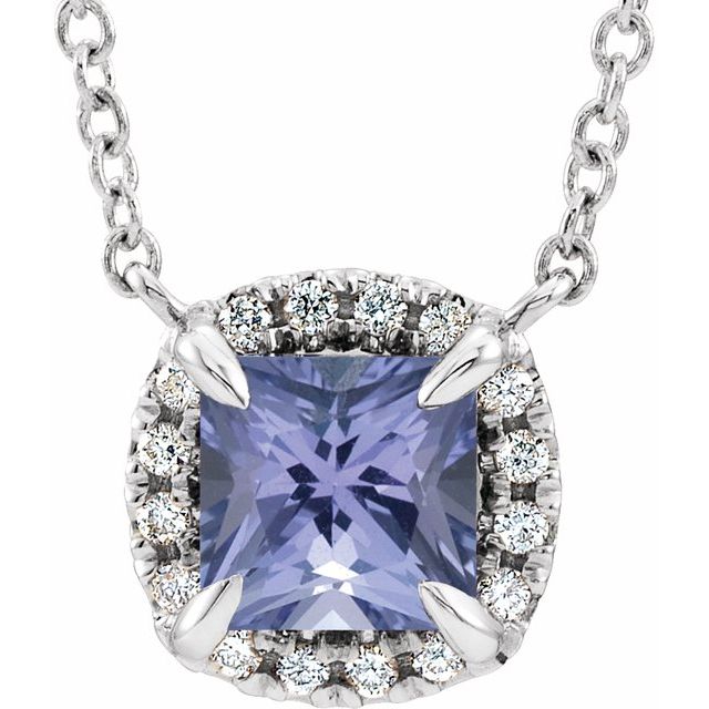 14k-white-natural-tanzanite-&-.05-ctw-natural-diamond-16"-necklace