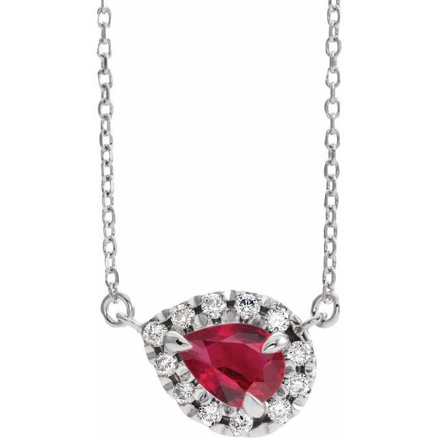 14k-white--natural-ruby-&-1/8-ctw-natural-diamond-16"-necklace