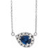 14k-white--lab-grown-blue-sapphire-&-1/8-ctw-natural-diamond-16"-necklace