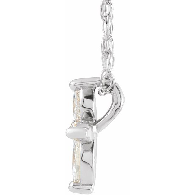 14k-white-1/6-ctw-natural-diamond-cross-16"-necklace
