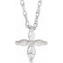 14k-white-1/6-ctw-natural-diamond-cross-16"-necklace