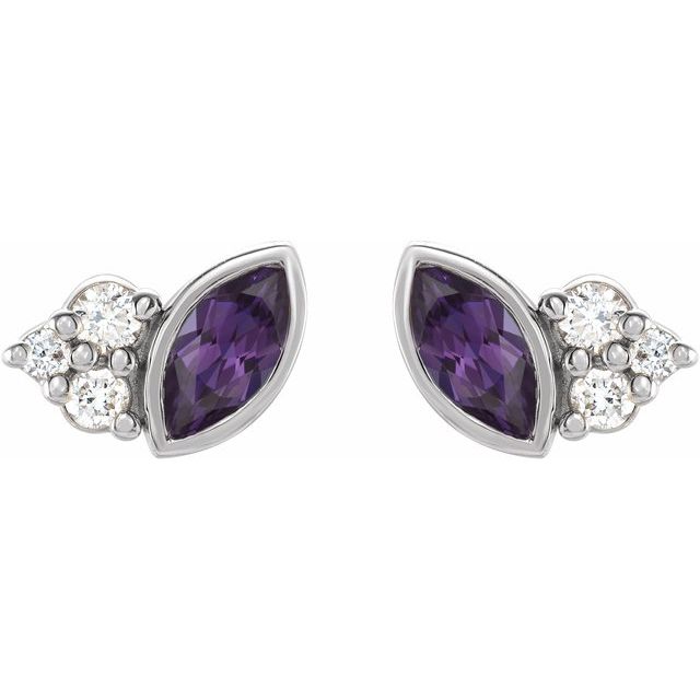 sterling-silver-lab-grown-alexandrite-&-.05-ctw-natural-diamond-earrings