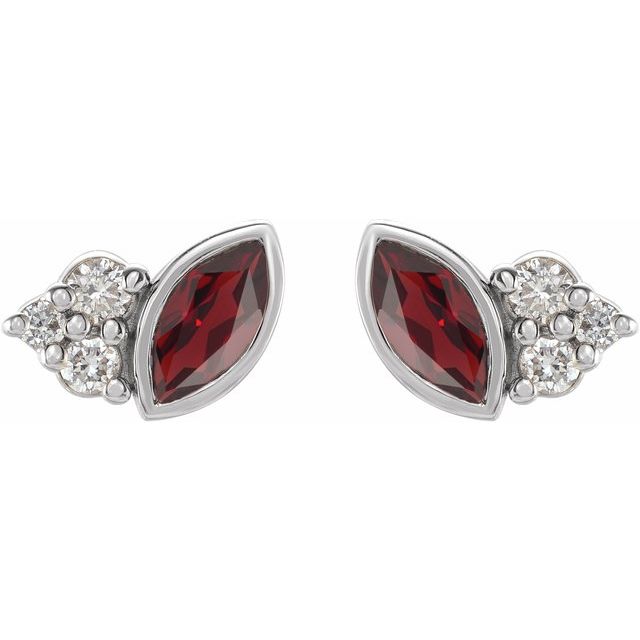 14k-white-natural-mozambique-garnet-&-.05-ctw-natural-diamond-earrings
