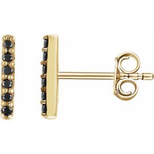 Diamond 1/10 ct Bar Earrings
