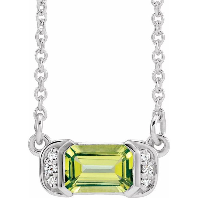 14k-white-natural-peridot-&-.02-ctw-natural-diamond-bar-16"-necklace