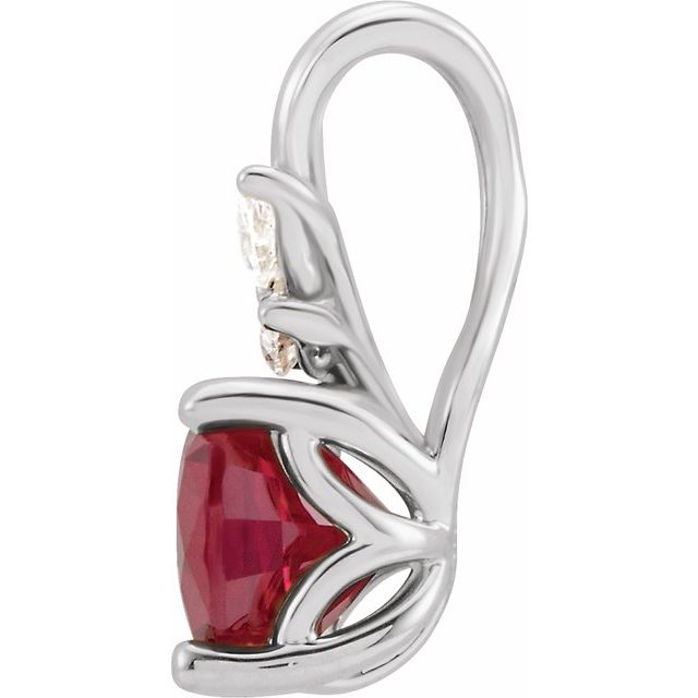 14k-white-lab-grown-ruby-&-1/10-ctw-natural-diamond-pendant