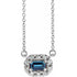 14k-white--lab-grown-alexandrite-&-1/8-ctw-natural-diamond-halo-style-16"-necklace