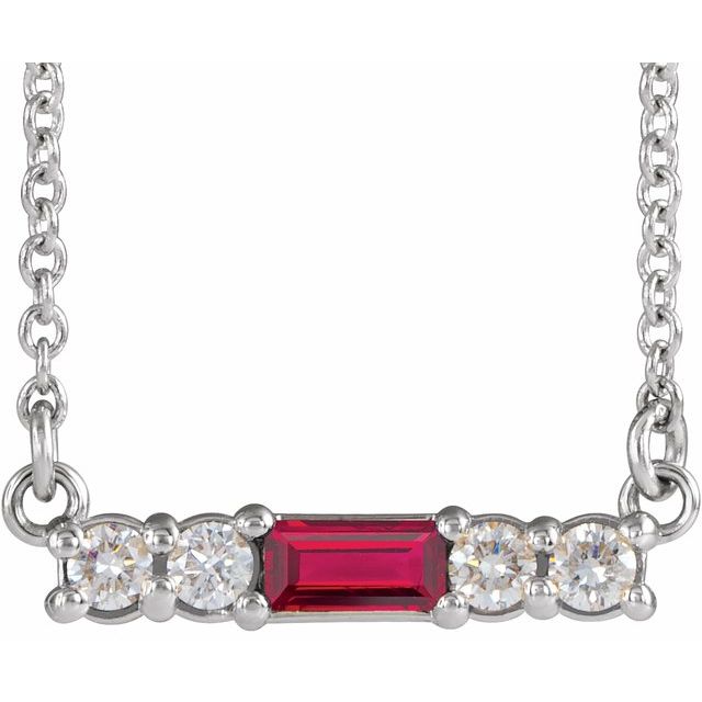 sterling-silver-natural-ruby-&-1/8-ctw-natural-diamond-18"-necklace