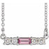 14k-white-natural-pink-tourmaline-&-1/8-ctw-natural-diamond-18"-necklace