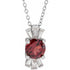 14k-white-natural-mozambique-garnet-&-1/6-ctw-natural-diamond-16-18"-necklace
