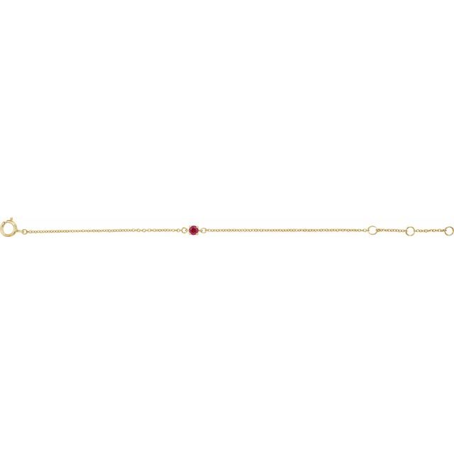 14k-yellow-imitation-ruby-youth-birthstone-4-1/2-5-1/2"-bracelet