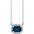 14k-white--lab-grown-blue-sapphire-&-1/8-ctw-natural-diamond-halo-style-16"-necklace