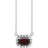 14k-white--natural-mozambique-garnet-&-1/8-ctw-natural-diamond-halo-style-16"-necklace