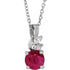 14k-white-lab-grown-ruby-&-1/10-ctw-natural-diamond-16-18"-necklace