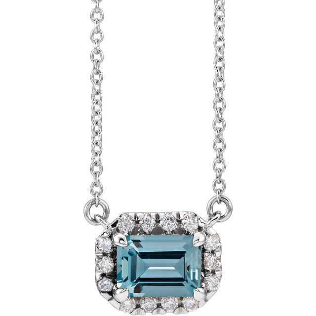 14k-white--natural-aquamarine-&-1/8-ctw-natural-diamond-halo-style-16"-necklace