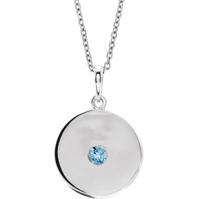 14k-white-natural-aquamarine-disc-16-18"-necklace