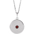 14k-white-natural-mozambique-garnet-disc-16-18"-necklace