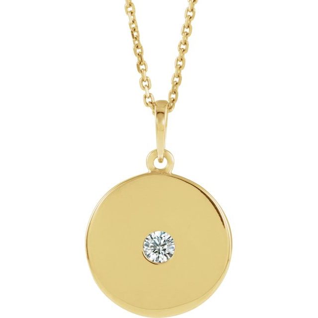 14k-yellow-1/10-ctw-natural-diamond-disc-16-18"-necklace