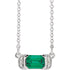 14k-white-natural-emerald-&-.02-ctw-natural-diamond-bar-16"-necklace